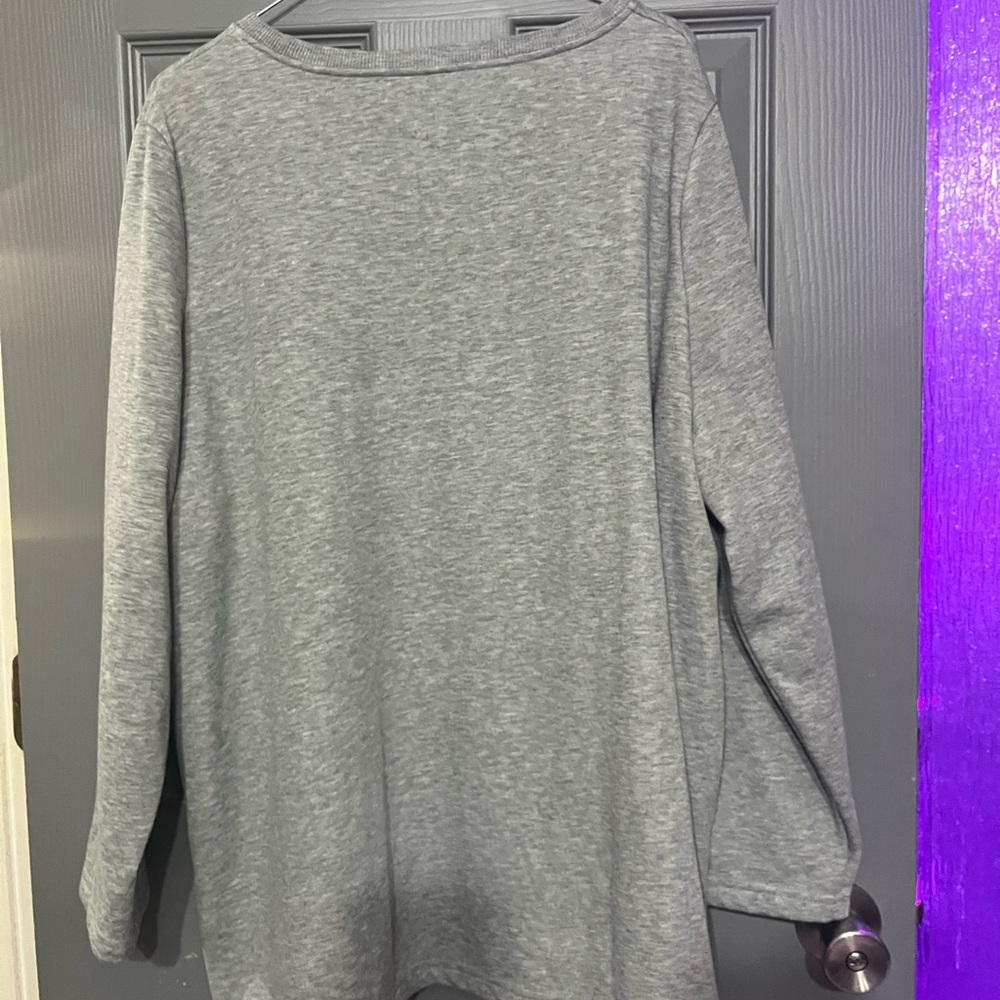 Gray Sweatshirt with White Text - Picture 6 of 6